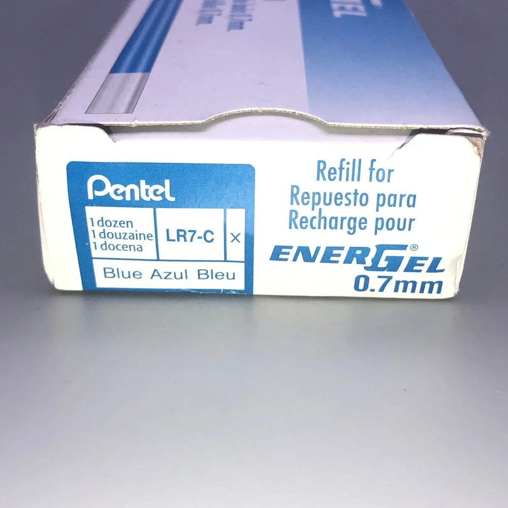 Pentel EnerGel Refills‎ LR7-C Blue Ink 0.7mm Metal Tip 1 Dozen 12 Count Box